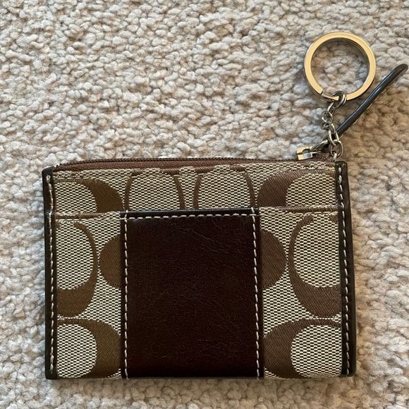 COACH Logo Print Coin Purse - Picture 2 of 6